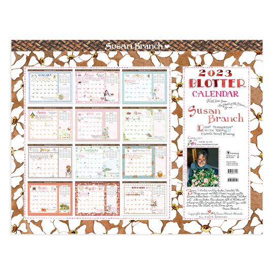 TF Publishing 2023 Susan Branch Large Desk Pad Monthly Blotter Calendar